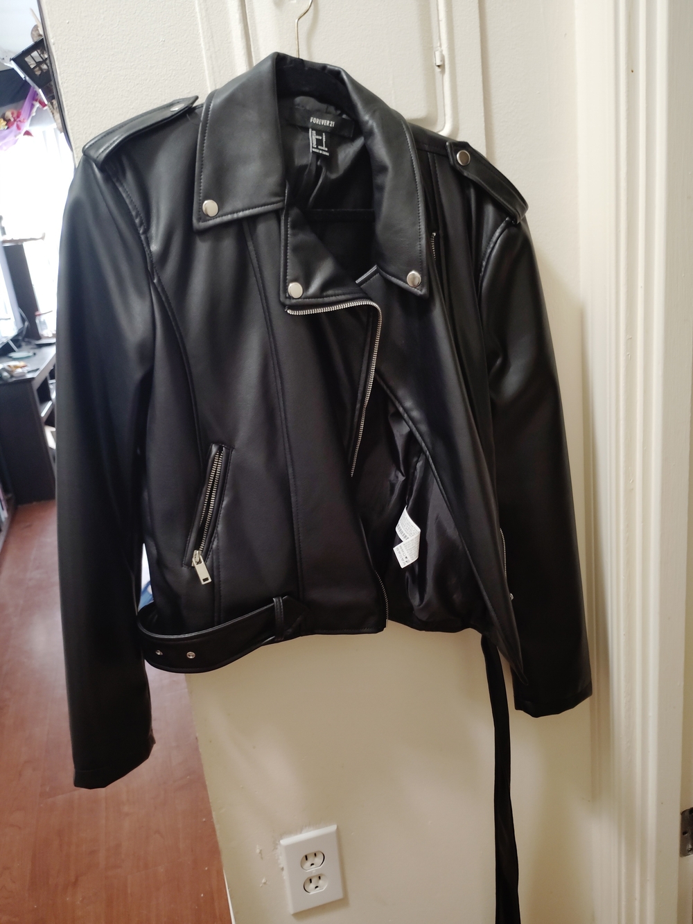 Faux Leather Black Moto Jacket - Forever 21